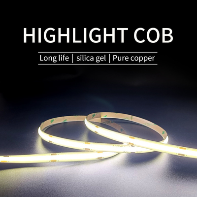ضد آب 12 ولت COB LED نوار چراغ 480 مهره تک رنگ نوع 50000H