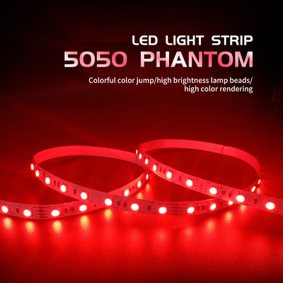 نور نواری LED RGB تمام رنگی SMD 5050 نور نئون انعطاف پذیر اتمسفر 6 واتی
