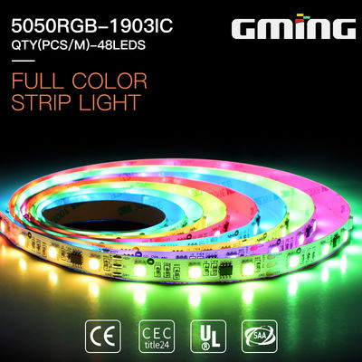 UCS1903-8 48leds / m 530nm 9.6W RGB SMD5050 LED نوار چراغ