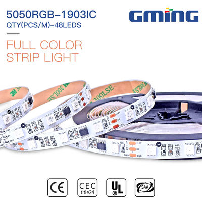 کنترل از راه دور 5050RGB 1903IC Dimmable SMD LED نوار 9.6W