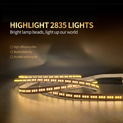 صفحه نمایش روشنایی هتل دکور کابینت چراغ های انعطاف پذیر LED 2835 120Leds