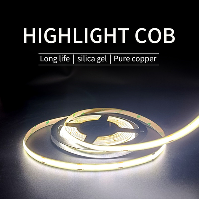 خط انعطاف پذیر COB LED نوار نور در فضای باز ولتاژ پایین فوق العاده باریک
