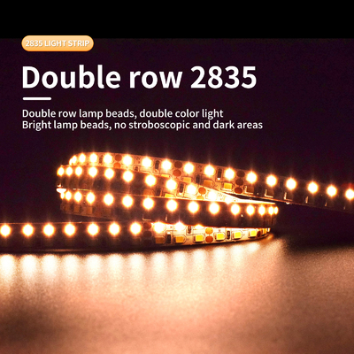 کم نور نوار LED SMD 5050 ولتاژ پایین دو ردیفه انعطاف پذیر 12 ولت / 24 ولت