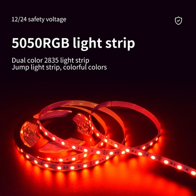 ضد آب 5050 SMD RGB LED نوار مدار چاپی دوبل ولتاژ پایین 12 ولت