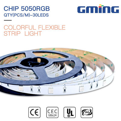 نوار برش قابل انعطاف SMD 5050 Rgb ، نوار LED داخلی داخلی 10 میلی متر LED نوار LED IP20 / 65/67/68